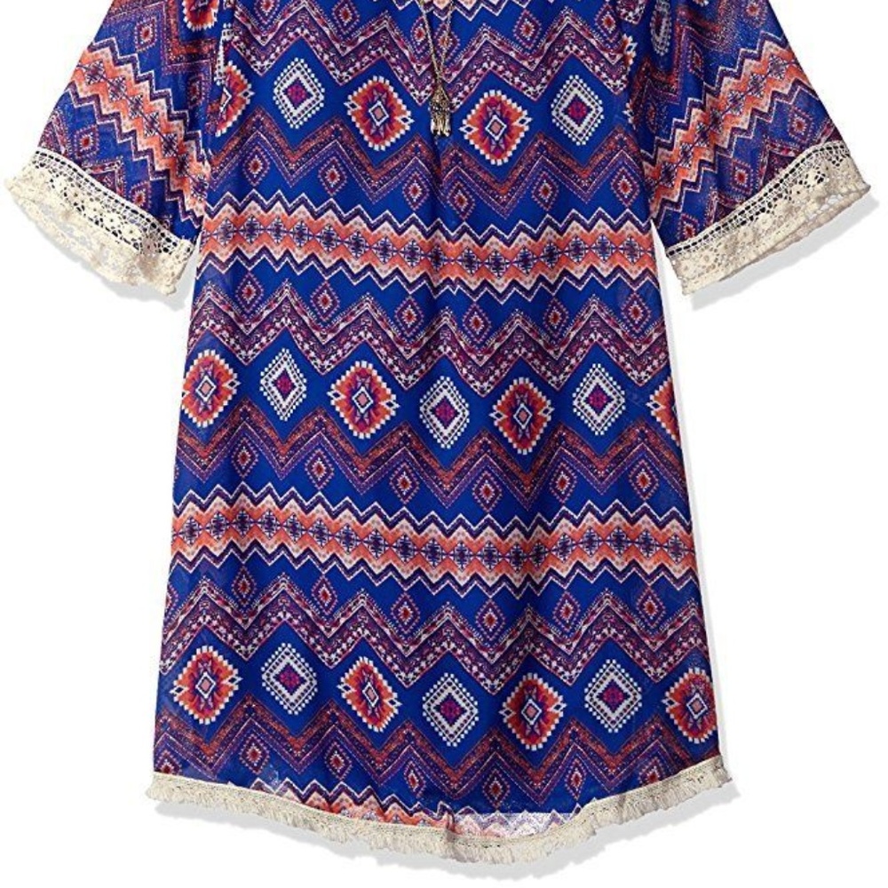 Speechless Boho Tribal Lace‎ Shift Dress & Necklace - Picture 5 of 7